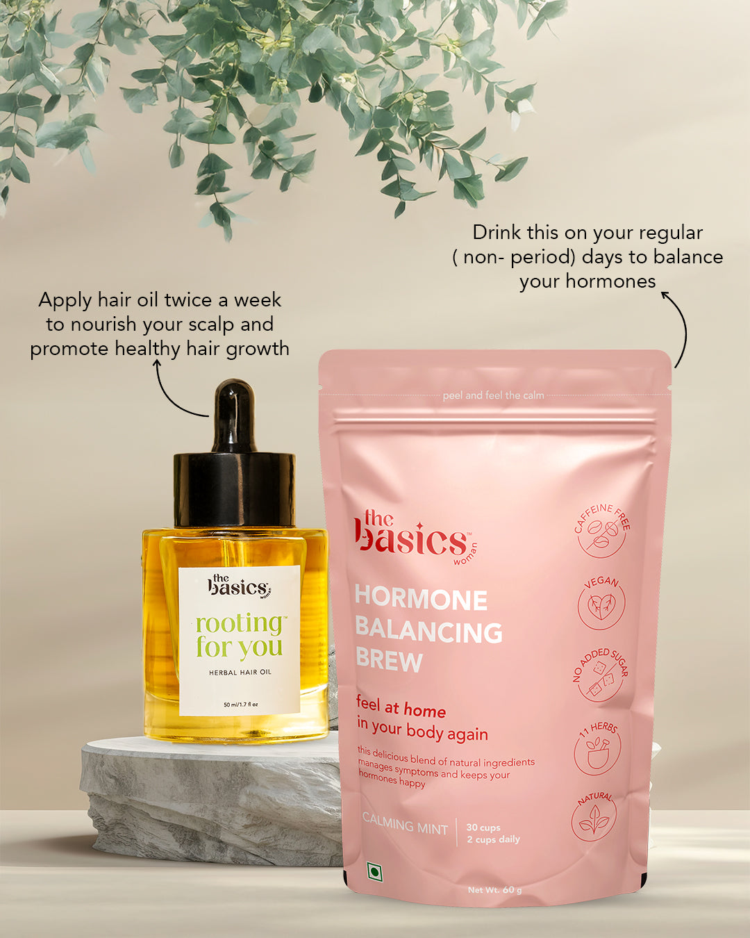 Sip & Flip - Hormone Balancing Brew & Rooting For You Herbal Hair Oil